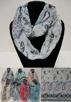 Light Weight Infinity Scarf [Paisley Pastel]